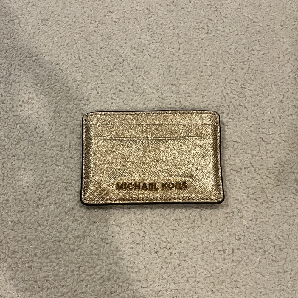 Michael Kors Metallic Gold Card Holder